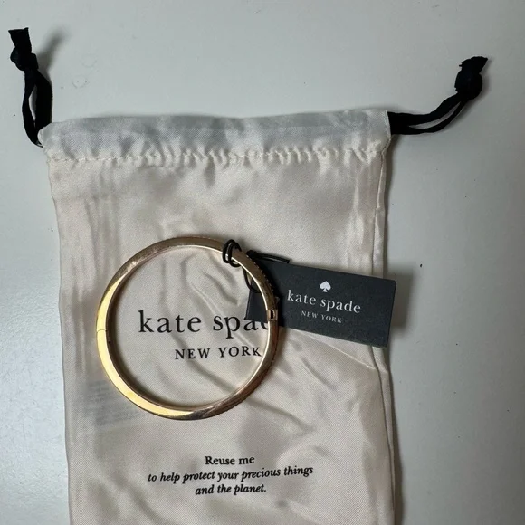Kate Spade Rose Gold Ring It Up Pave Bangle Bracelet - Picture 4 of 4
